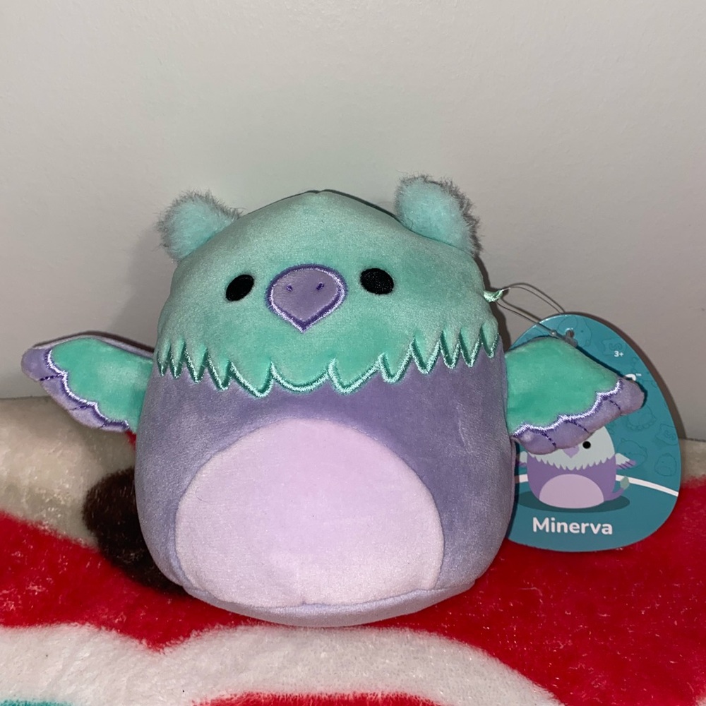 Squishmallows 5” Minerva Pastel Blue & Purple Bird Griffin Squishmallow Plush